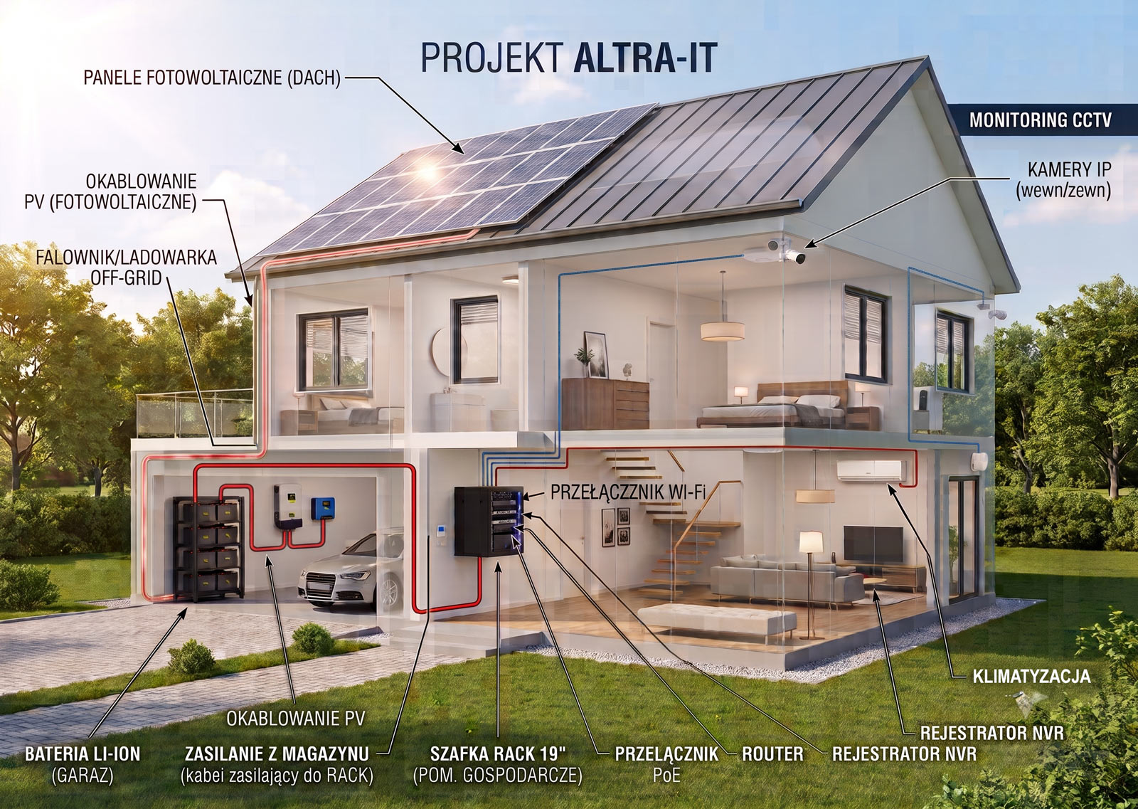 Altra-IT Dom - Zintegrowany Schemat Instalacji Off-Grid
